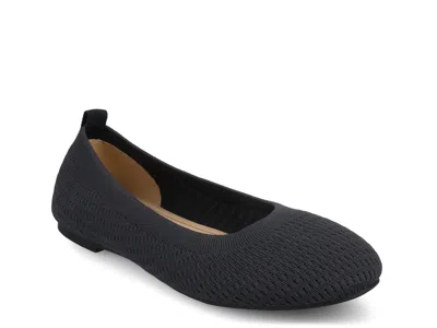 Journee Collection Wide Width Maryann Flat In Blue