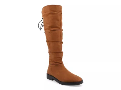 Journee Collection Wide Width Mirinda Wide Calf Boot In Brown