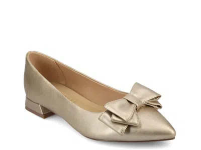 Journee Collection Wide Width Ophelia Flat In Brown