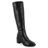 JOURNEE COLLECTION WIDE WIDTH WIDE CALF WOMENS ROMILLY TRU COMFORT FOAM STACKED BLOCK HEEL ROUND TOE BOOTS