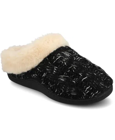 JOURNEE COLLECTION WOMEN'S ADIAH ROUND TOE KNITTED CLOG SLIPPERS