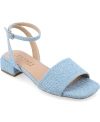 Journee Collection Adleey Block Heel Sandal In Blue