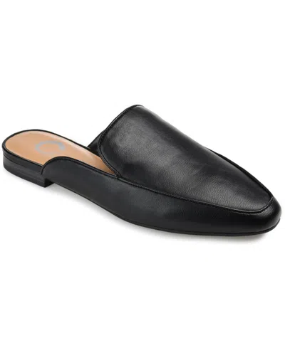 JOURNEE COLLECTION WOMEN'S AKZA WIDE WIDTH SLIP ON SQUARE TOE MULES FLATS