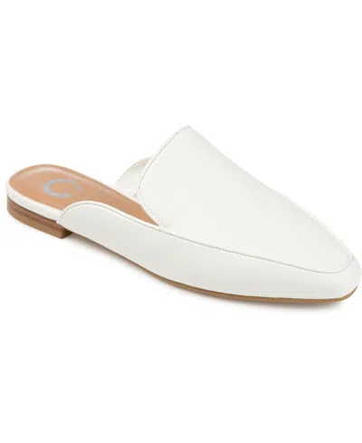 JOURNEE COLLECTION WOMEN'S AKZA WIDE WIDTH SLIP ON SQUARE TOE MULES FLATS