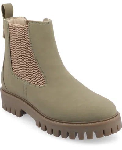 JOURNEE COLLECTION WOMEN'S ALARA MEDIUM AND WIDE WIDTH CHELSEA LUG SOLE BOOTIE