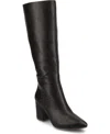 Journee Collection Journee Women's Ameylia Block Heel Knee High Boots In Dark Brown Pu