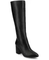 Journee Collection Journee Women's Ameylia Block Heel Knee High Boots In Black