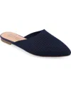 Journee Collection Aniee Knit Mule In Navy