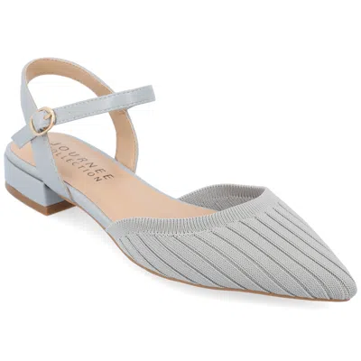 Journee Collection Women's Ansley Wide Width Flats In Grey