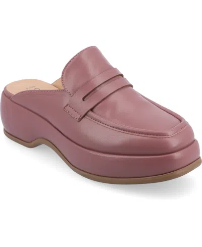 JOURNEE COLLECTION WOMEN'S ANTONINA PLATFORM MULE LOAFERS