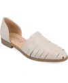 Journee Collection Tru Comfort Anyah Vegan Leather Flat In Gray
