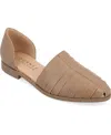 Journee Collection Women's Anyah Caged Two-piece Flats In Taupe