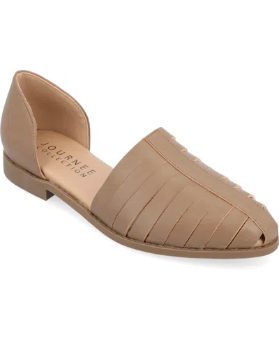 JOURNEE COLLECTION WOMEN'S ANYAH CAGED TWO-PIECE FLATS