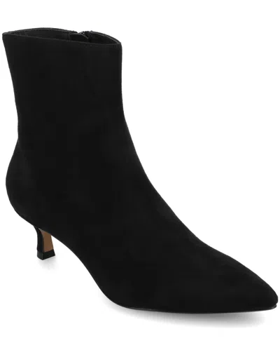 Journee Collection Women's Arely Kitten Heel Pointed Toe Dress Booties In Black