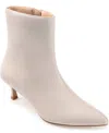 Journee Collection Women's Arely Kitten Heel Pointed Toe Dress Booties In Stone