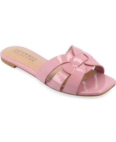 JOURNEE COLLECTION WOMEN'S ARRINA SLIP ON FLAT SANDALS