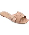 Journee Collection Journee Womens Arrina Wide Width Flat Sandals In Taupe