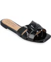 Journee Collection Journee Womens Arrina Wide Width Flat Sandals In Black