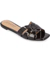 Journee Collection Journee Womens Arrina Wide Width Flat Sandals In Brown
