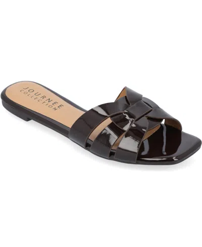 JOURNEE COLLECTION WOMEN'S ARRINA SLIP ON FLAT SANDALS