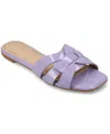 Journee Collection Journee Womens Arrina Wide Width Flat Sandals In Lilac