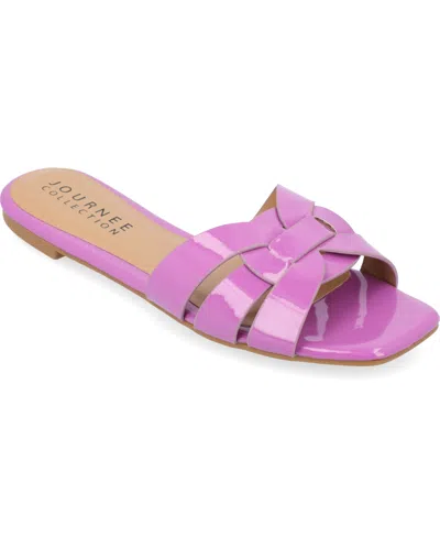 JOURNEE COLLECTION WOMEN'S ARRINA SLIP ON FLAT SANDALS