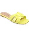 Journee Collection Journee Womens Arrina Wide Width Flat Sandals In Green