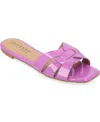 Journee Collection Journee Womens Arrina Wide Width Flat Sandals In Purple