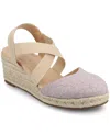 Journee Collection Women's Ashlee Espadrille Platform Wedge Sandals In Lilac