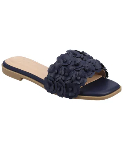 Journee Collection Womens Azalea Flat Sandals In Blue