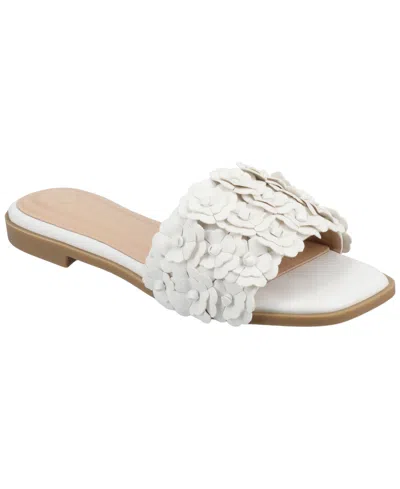 Journee Collection Womens Azalea Flat Sandals In Yellow