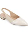 Journee Collection Women's Bertie Two Tone Slingback Flats In Bone