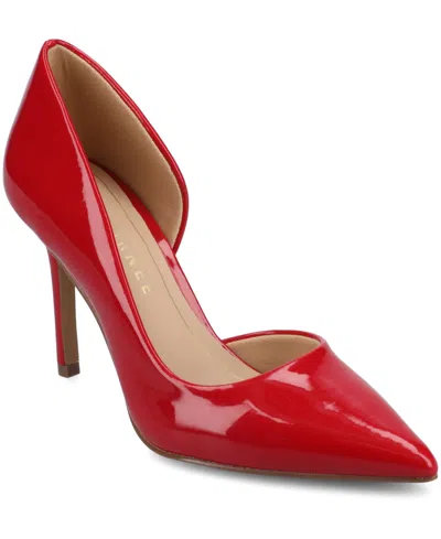 Journee Collection Women's Blanca Pointed Toe Pumps In Red
