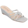 Journee Collection Blayke Wedge Sandal In Gray