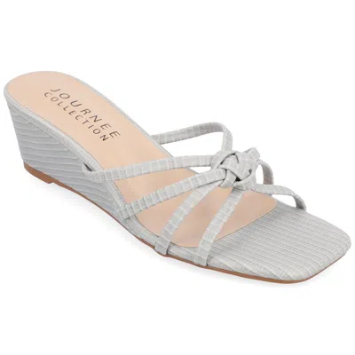 Journee Collection Blayke Wedge Sandal In Gray