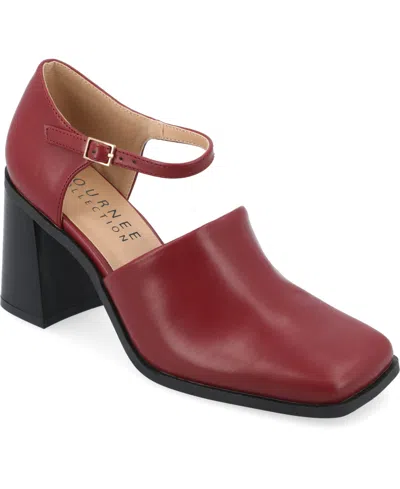 JOURNEE COLLECTION WOMEN'S BOBBY BLOCK HEEL SQUARE TOE PUMPS