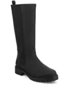 Journee Collection Womens Brandi Lug Sole Regular Wide Calf Extra Wide Calf Knee High Boots In Black