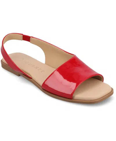 JOURNEE COLLECTION WOMEN'S BRINSLEY SLINGBACK D'ORSAY FLAT SANDALS