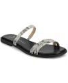 Journee Collection Women's Brisa Multi Strap Slip On Flat Sandals In Snake