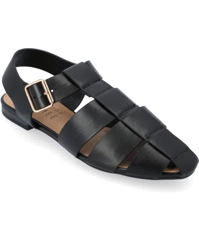 Journee Collection Women's Cailinna Caged Flats In Black