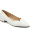 Journee Collection Carmin Pointed Toe Flat In White