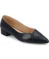Journee Collection Carmin Pointed Toe Flat In Navy