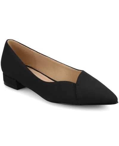 Journee Collection Women's Carmin Slip On Pointed Toe Dress Flats In Black