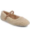 Journee Collection Women's Carrie Square Toe Mary Jane Flats In Neutral
