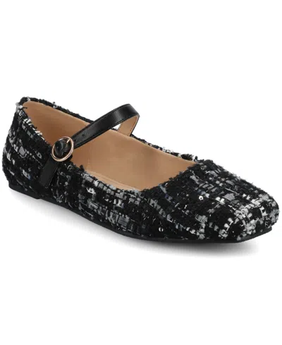 Journee Collection Women's Carrie Square Toe Mary Jane Flats In Black