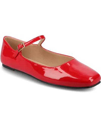 JOURNEE COLLECTION WOMEN'S CARRIE SQUARE TOE MARY JANE FLATS