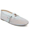 Journee Collection Casha Mesh Mary Jane Flat In Light Blue