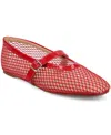 Journee Collection Casha Mesh Mary Jane Flat In Red
