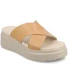 Journee Collection Cathie Platform Wedge Sandal In Tan
