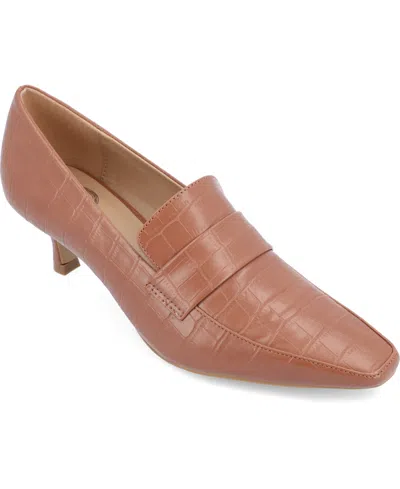 JOURNEE COLLECTION WOMEN'S CELINA KITTEN HEEL LOAFERS